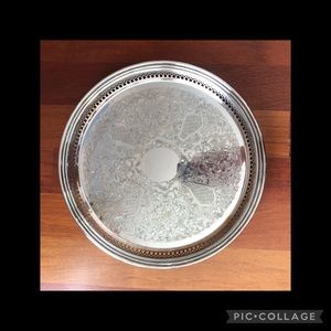 Vintage Reed and Barton silverplate gallery tray